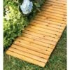 Promo 😀 Plow & Hearth - Roll-Out Straight Hardwood Garden and Yard Pathway, 8'L x 18"W ✔️