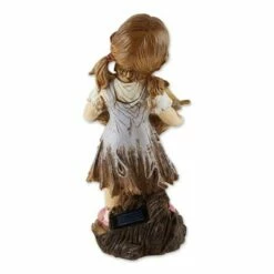 Best Pirce 🔥 Zingz & Thingz Zingz & Thingz 14.5" Polyresin Sweet ☀️ Summertime Solar Statue Brown 🔥 -Garden Decor Shop unnamed file 10115
