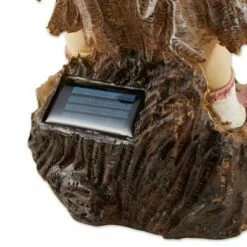 Best Pirce 🔥 Zingz & Thingz Zingz & Thingz 14.5" Polyresin Sweet ☀️ Summertime Solar Statue Brown 🔥 -Garden Decor Shop unnamed file 10117