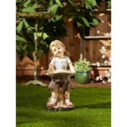 Best Pirce 🔥 Zingz & Thingz Zingz & Thingz 14.5" Polyresin Sweet ☀️ Summertime Solar Statue Brown 🔥 -Garden Decor Shop unnamed file 10118