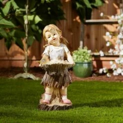 Best Pirce 🔥 Zingz & Thingz Zingz & Thingz 14.5" Polyresin Sweet ☀️ Summertime Solar Statue Brown 🔥 -Garden Decor Shop unnamed file 10119