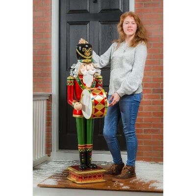 Hot Sale π Evergreen 52"H Nutcracker Playing Drum w/Moving Hands and LED Lights π 3 Hot Sale π Evergreen 52"H Nutcracker Playing Drum w/Moving Hands and LED Lights π
