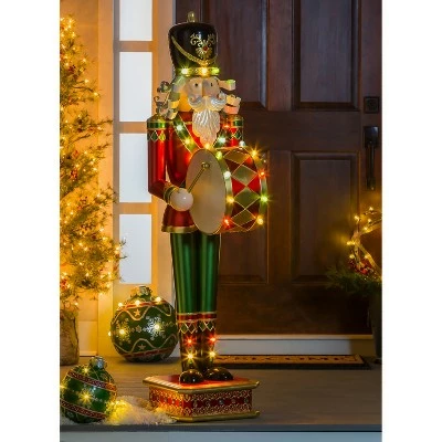 Hot Sale π Evergreen 52"H Nutcracker Playing Drum w/Moving Hands and LED Lights π 4 Hot Sale π Evergreen 52"H Nutcracker Playing Drum w/Moving Hands and LED Lights π - Image 2
