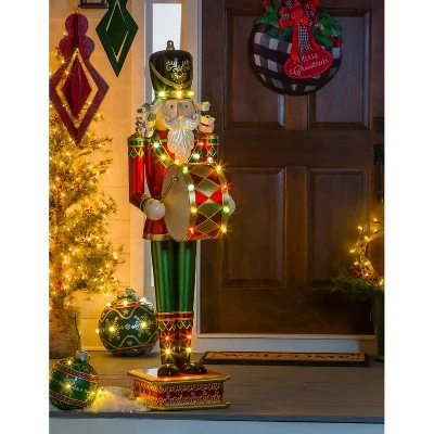Hot Sale π Evergreen 52"H Nutcracker Playing Drum w/Moving Hands and LED Lights π 5 Hot Sale π Evergreen 52"H Nutcracker Playing Drum w/Moving Hands and LED Lights π - Image 3