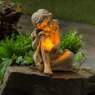 Buy π Evergreen 12"H Girl with Butterfly Garden Statuary π 6 Buy π Evergreen 12"H Girl with Butterfly Garden Statuary π - Image 4