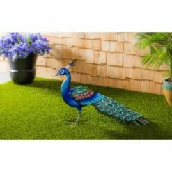 Cheapest 🧨 Evergreen Metal Peacock Garden Statuary- 34 x 24 Inches Garden and Yard Decor ⌛ -Garden Decor Shop unnamed file 10161