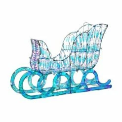 Cheapest βοΈ National Tree Company 105 LED Lights Iridescent Santa's Sleigh Festive Holiday Decoration with Reindeer for Indoor or Outdoor Use π