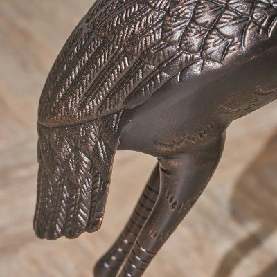 Best Pirce π 38.5" Scarlet Cast Aluminum Crane Statue - Christopher Knight Home π 5 Best Pirce π 38.5" Scarlet Cast Aluminum Crane Statue - Christopher Knight Home π - Image 3