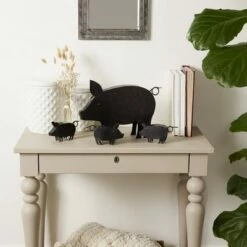 Budget 💯 Zingz & Thingz Zingz & Thingz 11" Iron Pig with Piglets Sculpture Brown 😀 -Garden Decor Shop unnamed file 10193