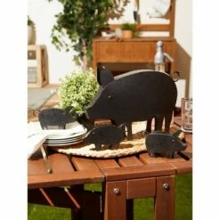 Budget 💯 Zingz & Thingz Zingz & Thingz 11" Iron Pig with Piglets Sculpture Brown 😀 -Garden Decor Shop unnamed file 10194