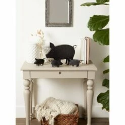 Budget 💯 Zingz & Thingz Zingz & Thingz 11" Iron Pig with Piglets Sculpture Brown 😀 -Garden Decor Shop unnamed file 10195