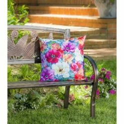 Best Pirce ⌛ Evergreen Bright Flowers and Hummingbirds Interchangeable Pillow Cover- 18x18 in Home Decor ⭐ -Garden Decor Shop unnamed file 10279