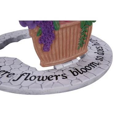 Deals ❤️ Evergreen Where Flowers Bloom, so Does Hope, Bouquet with 3D Flowers, Round Garden Stone- 11x11 in 🌟 4 Deals ❤️ Evergreen Where Flowers Bloom, so Does Hope, Bouquet with 3D Flowers, Round Garden Stone- 11x11 in 🌟 - Image 2