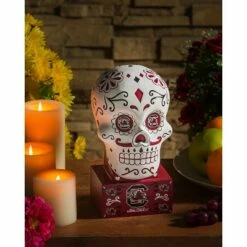 Cheapest 🔔 Evergreen University of South Carolina, Sugar Skull Statue ⭐ -Garden Decor Shop unnamed file 10372