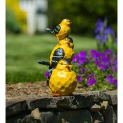 Hot Sale 👏 Evergreen 15.5"H Stacked Goldfin Trio Garden Statuary- 🧨