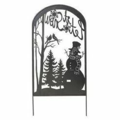 Cheapest 😉 48" Let It Snow Metal Garden Trellis Stake with Snowman - Evergreen 👏 -Garden Decor Shop unnamed file 10444