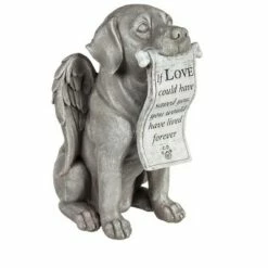 Cheapest ⌛ Evergreen 14"H 🐕 Dog with Scroll Memorial Garden Statuary Garden and Yard Decor 😉 -Garden Decor Shop unnamed file 10451