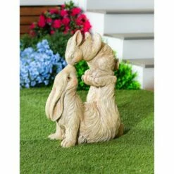 Cheapest 🧨 Evergreen 21.5"H Mother Holding Baby Rabbit Garden Statuary- 🔔