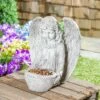 Outlet 🌟 Evergreen 16"H Concrete Angel Bird Feeder Garden Statuary- 🔔