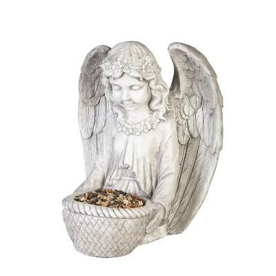 Outlet π Evergreen 16"H Concrete Angel Bird Feeder Garden Statuary- π 5 Outlet π Evergreen 16"H Concrete Angel Bird Feeder Garden Statuary- π - Image 3