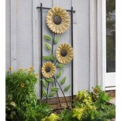 Cheap 🌟 59" Metal Trellis Sunflower Garden - Evergreen 🔔 -Garden Decor Shop unnamed file 10478