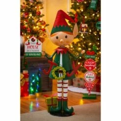 Best Pirce ❤️ Evergreen 43"H Metal Bouncy Elf Joy Garden Statuary 🥰 -Garden Decor Shop unnamed file 10485