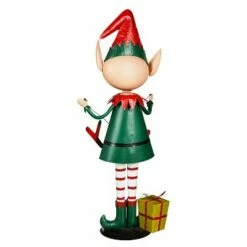 Best Pirce ❤️ Evergreen 43"H Metal Bouncy Elf Joy Garden Statuary 🥰 -Garden Decor Shop unnamed file 10487