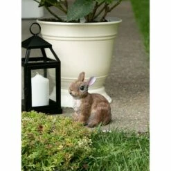 Flash Sale 💯 Zingz & Thingz Zingz & Thingz 6.25" Polyresin Garden Sitting Bunny Statue Brown 😀 -Garden Decor Shop unnamed file 10533