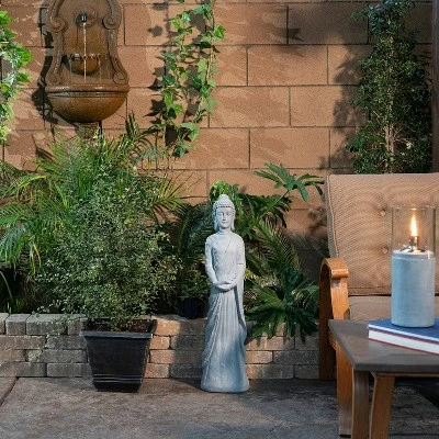 Promo π 32" Magnesium Oxide Standing Buddha Statue Gray - Alpine Corporation π₯° 2 Promo π 32" Magnesium Oxide Standing Buddha Statue Gray - Alpine Corporation π₯°