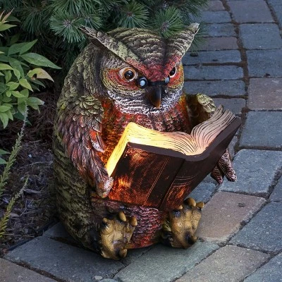 Best Sale π€© 7" Resin Solar Owl Reading Book Statue Brown - Exhart π 3 Best Sale π€© 7" Resin Solar Owl Reading Book Statue Brown - Exhart π
