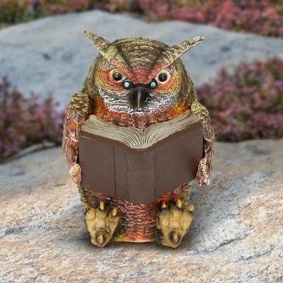 Best Sale π€© 7" Resin Solar Owl Reading Book Statue Brown - Exhart π 4 Best Sale π€© 7" Resin Solar Owl Reading Book Statue Brown - Exhart π - Image 2