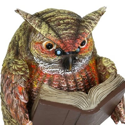 Best Sale π€© 7" Resin Solar Owl Reading Book Statue Brown - Exhart π 5 Best Sale π€© 7" Resin Solar Owl Reading Book Statue Brown - Exhart π - Image 3