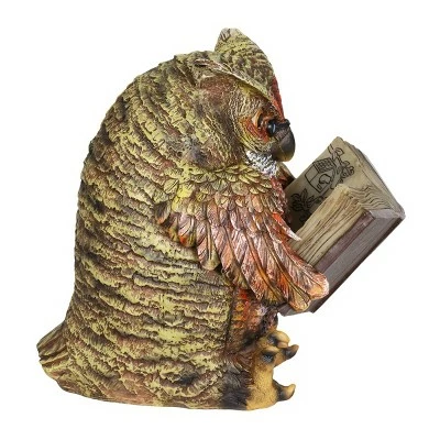 Best Sale π€© 7" Resin Solar Owl Reading Book Statue Brown - Exhart π 8 Best Sale π€© 7" Resin Solar Owl Reading Book Statue Brown - Exhart π - Image 6