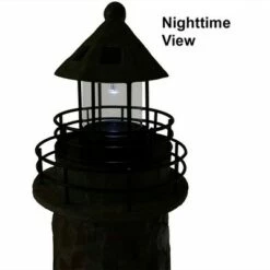 Buy π Sunnydaze Decor Sunnydaze Outdoor Backyard Garden Nautical Lighthouse Solar LED Pathlight Statue Figurine - 36" - Cobblestone π€©