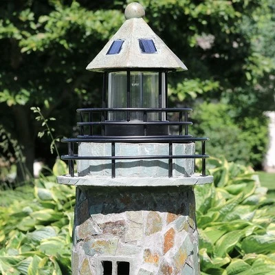 Buy π Sunnydaze Decor Sunnydaze Outdoor Backyard Garden Nautical Lighthouse Solar LED Pathlight Statue Figurine - 36" - Cobblestone π€© 7 Buy π Sunnydaze Decor Sunnydaze Outdoor Backyard Garden Nautical Lighthouse Solar LED Pathlight Statue Figurine - 36" - Cobblestone π€© - Image 5