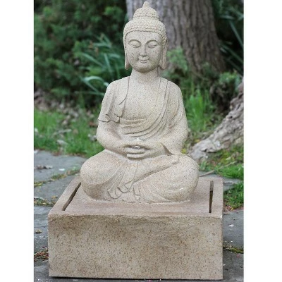 Deals π₯° Northlight 28" Prelit LED Praying Buddha Outdoor Patio Garden Water Fountain - Ivory π 4 Deals π₯° Northlight 28" Prelit LED Praying Buddha Outdoor Patio Garden Water Fountain - Ivory π - Image 2