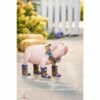 Buy ⭐ 13.5" Handcrafted Metal Sculpture Pig with Flowered Purple Rain 🥾 Boots - Evergreen 🎁