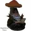 Buy ✨ Sunnydaze Decor Sunnydaze Bernard the Bookworm Resin Indoor/Outdoor Garden Gnome with Mushroom and Solar Light - 16" H 🥰 -Garden Decor Shop unnamed file 10661