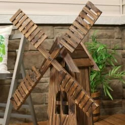 Flash Sale 🧨 Sunnydaze Decor Sunnydaze Outdoor Wooden Dutch-Inspired Rustic Windmill Lawn and Garden Yard Decorative Statue - 34" 🔥 -Garden Decor Shop unnamed file 10674