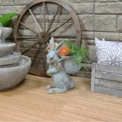 Flash Sale ✔️ Sunnydaze Decor Sunnydaze 17" Roman the Carrot Collector Rabbit Indoor/Outdoor Statue Figurine - Patio, Lawn and Garden Decoration ⌛ -Garden Decor Shop unnamed file 10689