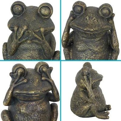 Outlet π Sunnydaze Decor Sunnydaze 14" Indoor/Outdoor 3 Wise Frogs Statue Trio Set - Hear no Evil, See No Evil, Speak No Evil π 6 Outlet π Sunnydaze Decor Sunnydaze 14" Indoor/Outdoor 3 Wise Frogs Statue Trio Set - Hear no Evil, See No Evil, Speak No Evil π - Image 4