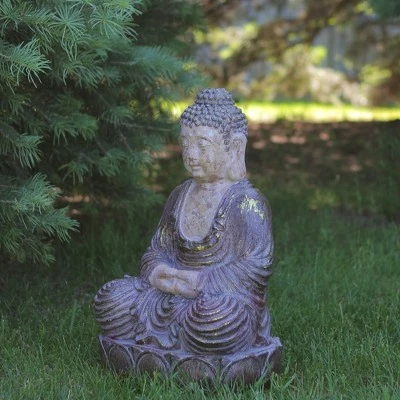 New π Northlight 22" Brown and Beige Meditating Buddha Outdoor Garden Statue π 4 New π Northlight 22" Brown and Beige Meditating Buddha Outdoor Garden Statue π - Image 2