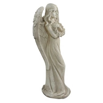 Discount π₯° Northlight 22" Peaceful Angel Holding a Floral Wreath Outdoor Garden Statue 𧨠3 Discount π₯° Northlight 22" Peaceful Angel Holding a Floral Wreath Outdoor Garden Statue π§¨