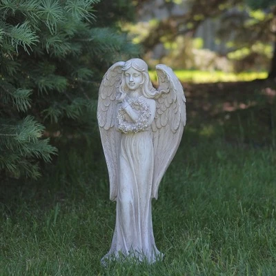 Discount π₯° Northlight 22" Peaceful Angel Holding a Floral Wreath Outdoor Garden Statue 𧨠4 Discount π₯° Northlight 22" Peaceful Angel Holding a Floral Wreath Outdoor Garden Statue 𧨠- Image 2