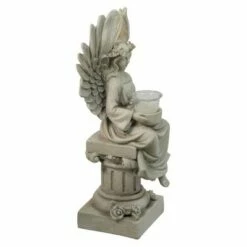 Best deal π Northlight 17" Peaceful Angel Sitting on a Pedestal Candle Holder Statue π