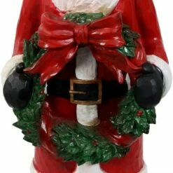 Flash Sale 🛒 Sunnydaze Decor Sunnydaze Santa Holding ❄ Christmas Wreath Outdoor Decorative Holiday Statue, 46.5" 😀 -Garden Decor Shop unnamed file 10816