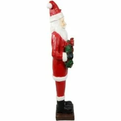 Flash Sale 🛒 Sunnydaze Decor Sunnydaze Santa Holding ❄ Christmas Wreath Outdoor Decorative Holiday Statue, 46.5" 😀 -Garden Decor Shop unnamed file 10821