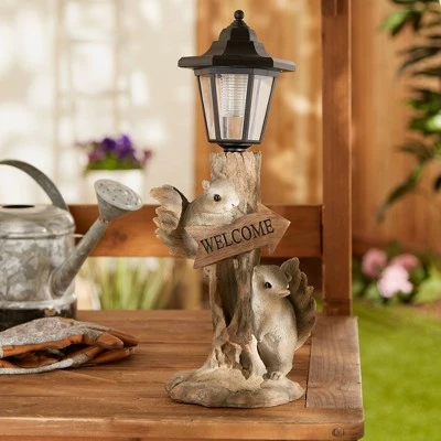 Budget π Zingz & Thingz Zingz & Thingz 10" Polyresin Friendly Squirrels Solar Lamp Statue Light Brown 𧨠5 Budget π Zingz & Thingz Zingz & Thingz 10" Polyresin Friendly Squirrels Solar Lamp Statue Light Brown 𧨠- Image 4