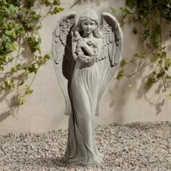 Best Pirce 🥰 John Timberland Victorian Outdoor Statue 25" High Standing Angel for Yard Garden Patio Deck Home Entryway Hallway 🥰