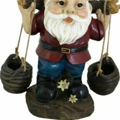 Flash Sale 😍 Sunnydaze Decor Sunnydaze Peter with a Pair of Pails Gnome Indoor/Outdoor Lightweight Resin Lawn and Garden Statue - 14" H 👍 -Garden Decor Shop unnamed file 10899